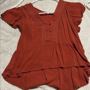 Eyeshadow Women's Terracotta Blouse